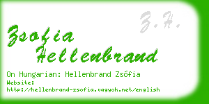 zsofia hellenbrand business card